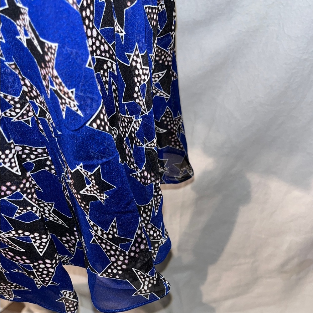 Diane Von Furstenberg Blue Star Wrap Dress - image 7